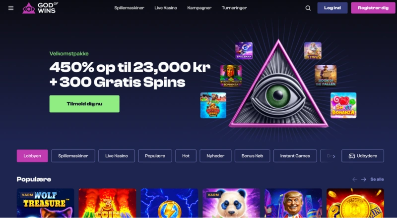 God of Wins Homepage