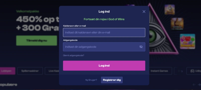 God of Wins Login